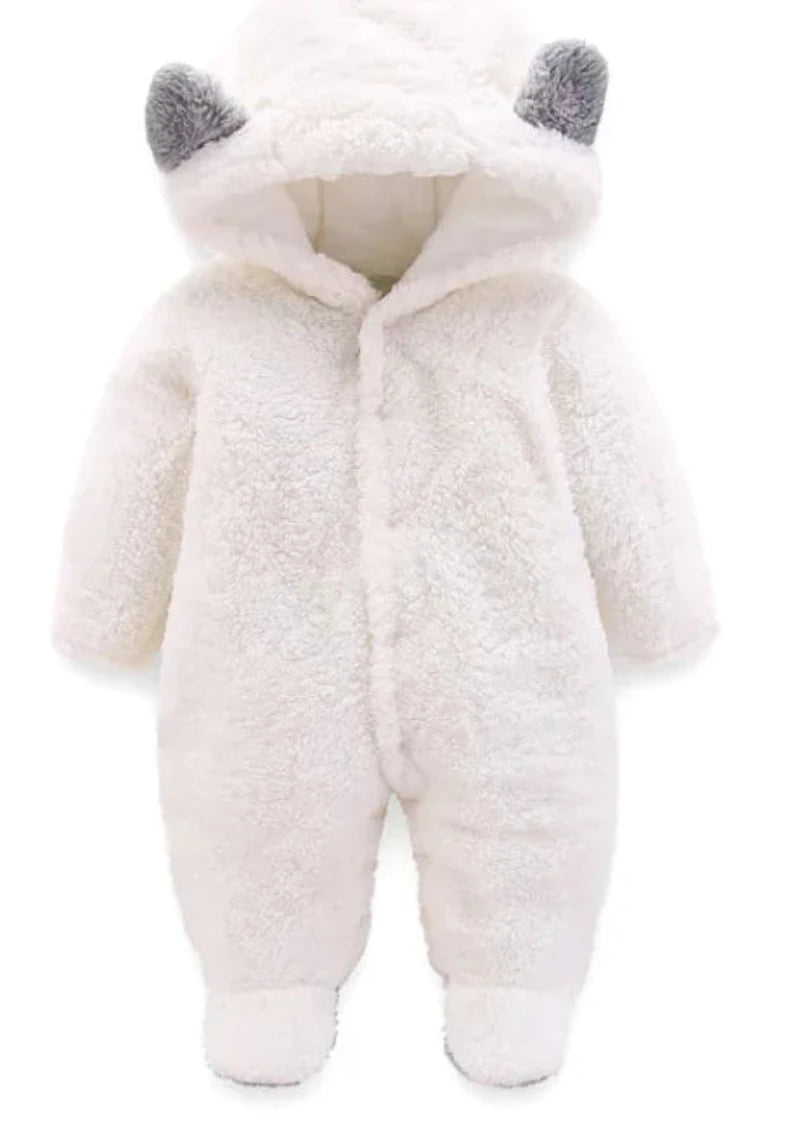 Fluffy Winter Baby Rompers